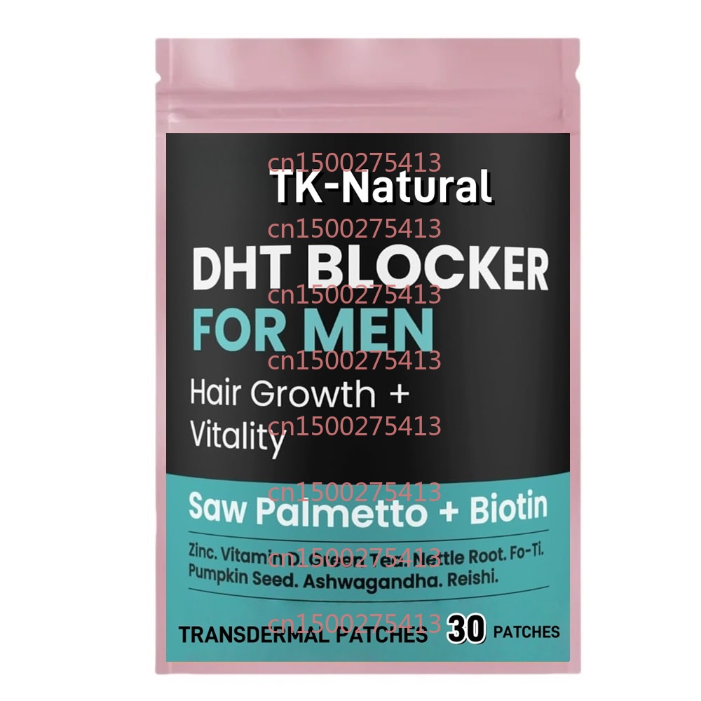Biotin Hair Growth - 30 パッチ DHT ブロッカー経皮パッチ男性用ノコギリヤシ、ビオチン超強力な育毛