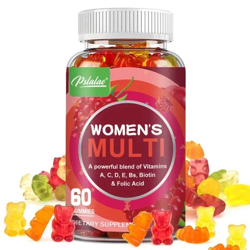 Multivitamin Gummy Adult - 女性用マルチビタミングミ - ビタミンA、C、D、E、B、ビオチン、葉酸配合