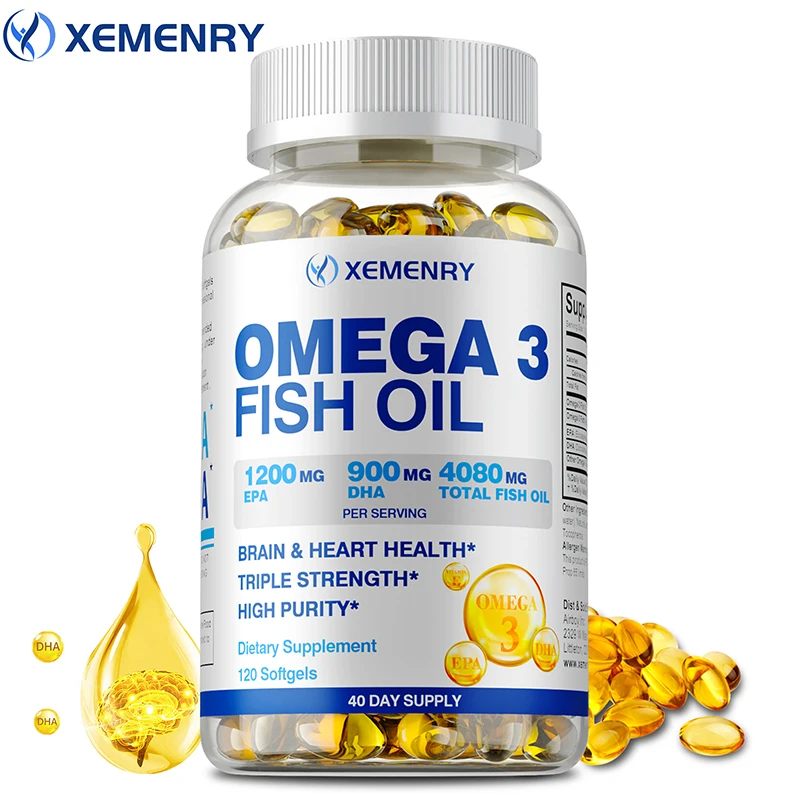 Krill Oil Supplement - オメガ-3 魚油 - 記憶力、集中力、認知力を向上させ、脳と目の健康を促進し、免疫機能を強化します