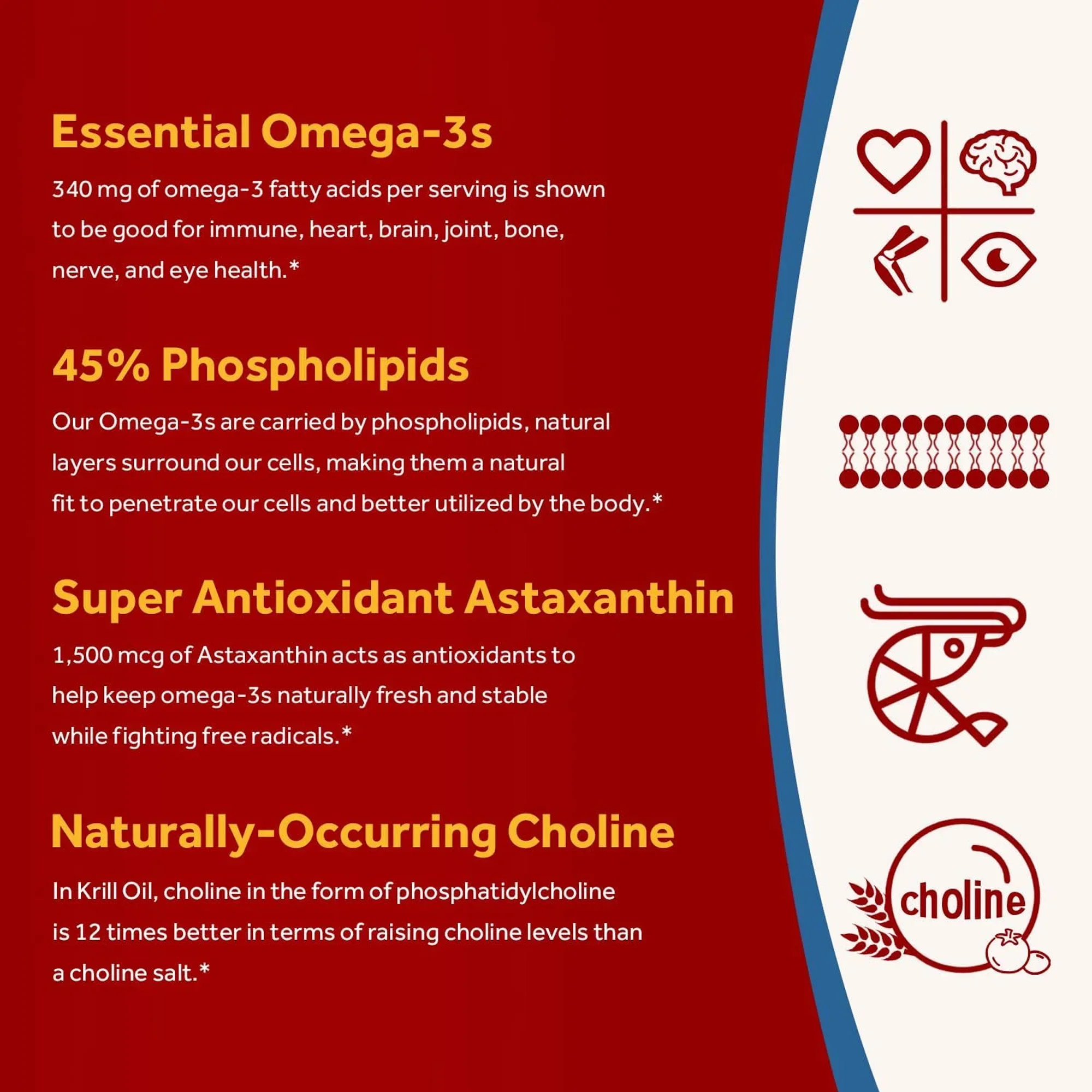 南極オキアミ油サプリメント - 関節と皮膚の健康サポート、免 - Krill Oil Supplement のレビューと価格