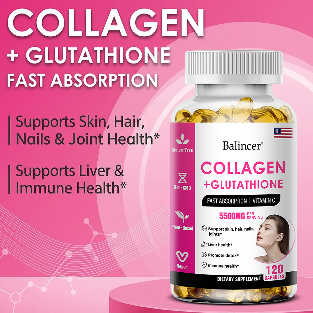 グルタチオンコラーゲンカプセル、抗酸化剤、美白、肌、髪、爪に - Biotin Hair Growth のレビューと価格