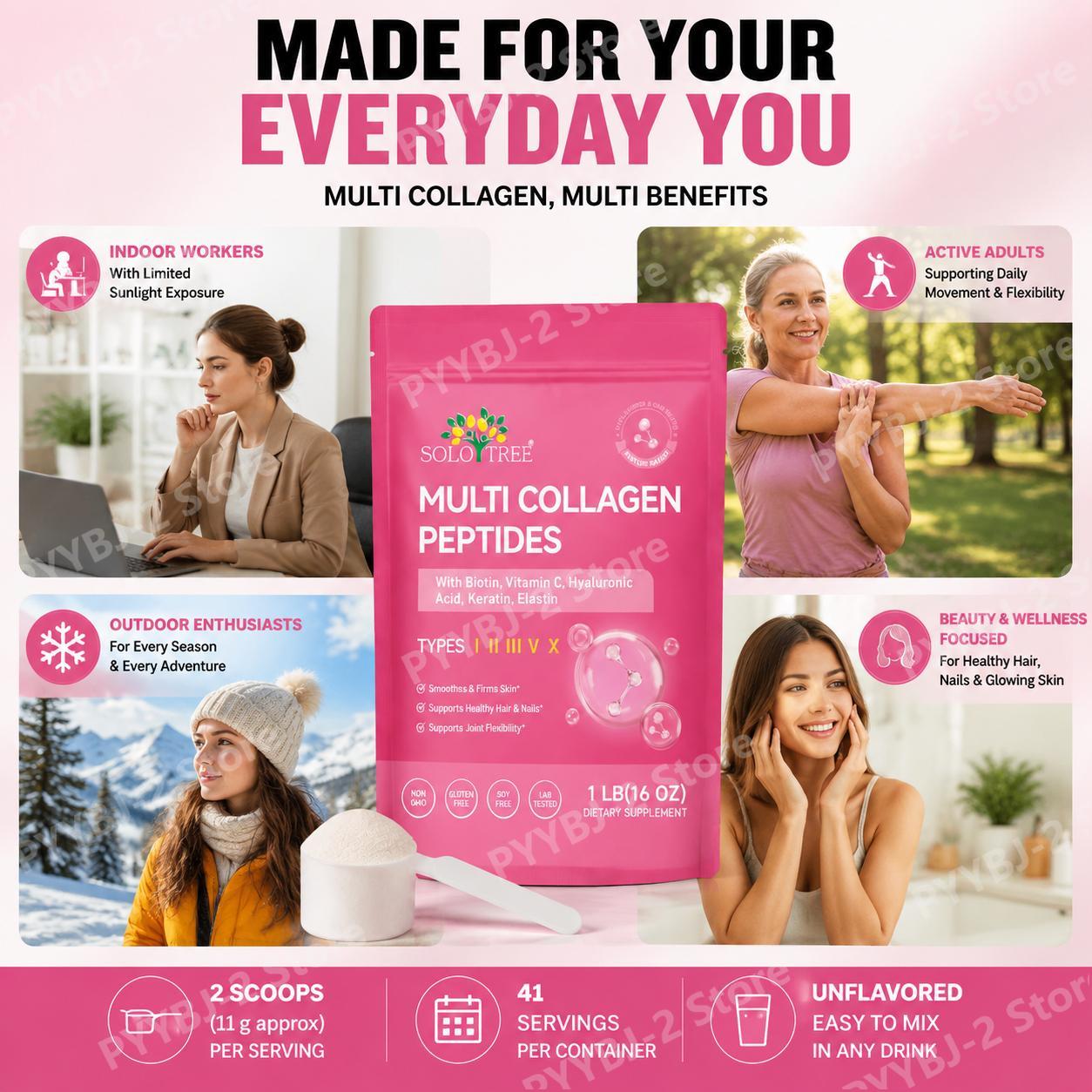 マルチコラーゲンペプチドパウダー タイプI、II、III、V - Collagen Peptide Powder のレビューと価格