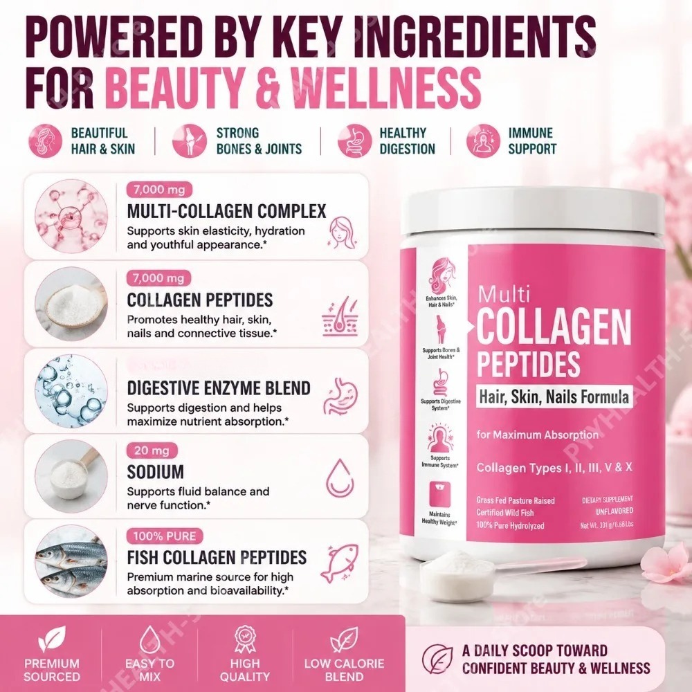 加水分解マルチコラーゲンパウダー タイプI、II、III、V - Collagen Peptide Powder のレビューと価格