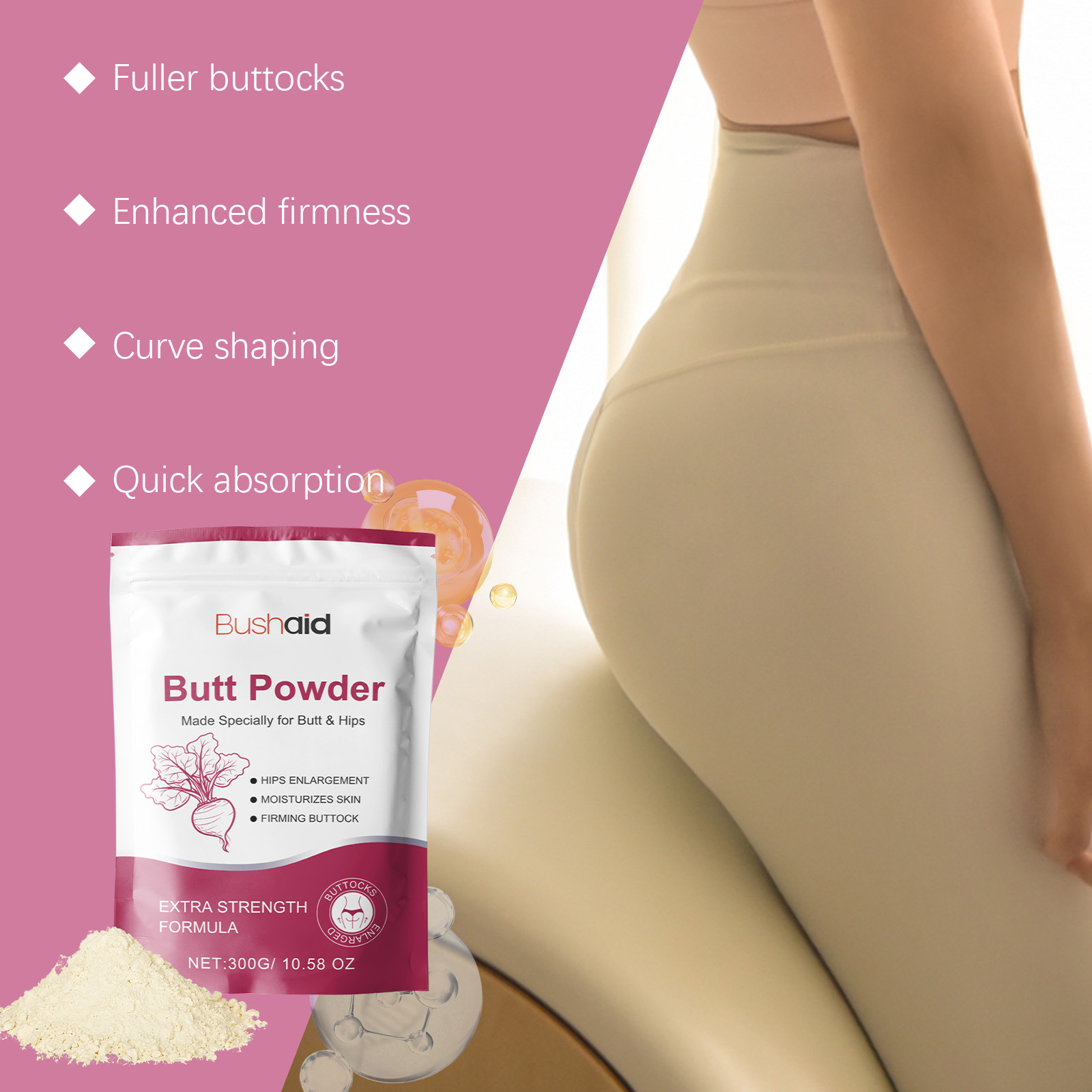 ヒップ筋肉増強プロテインパウダー、女性向けボディカーブシェイ - Nutrition One Fitness のレビューと価格