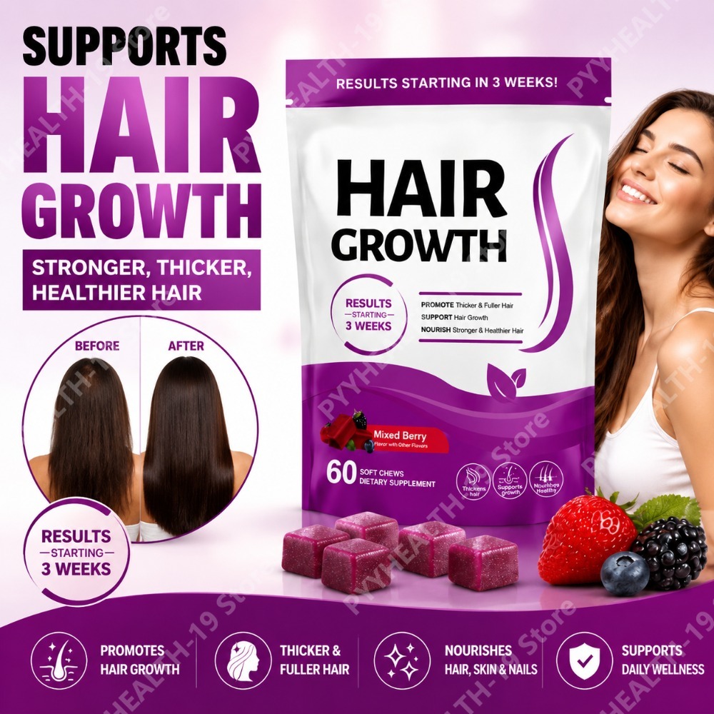 ビオチン、ビタミンC、E、アルギニン配合の育毛ソフトチュアブ - Biotin Hair Growth のレビューと価格