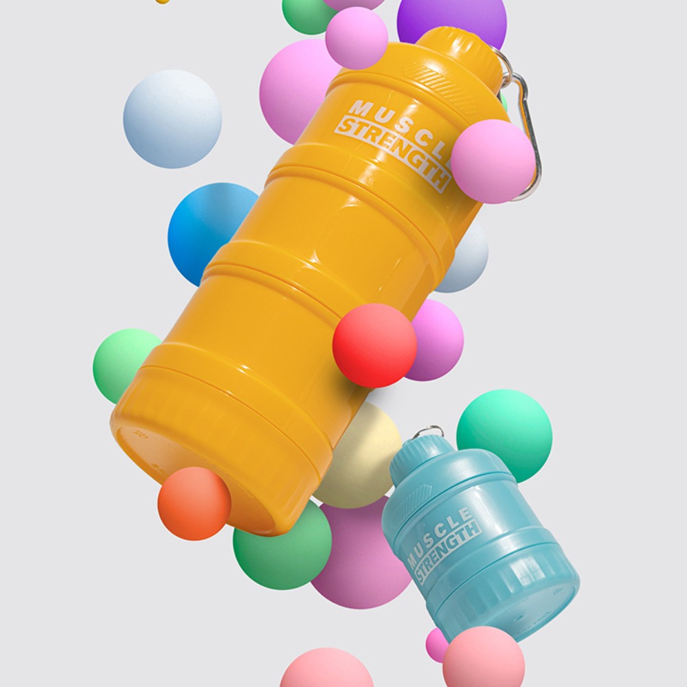 登山用バックル付きポータブルプロテインパウダーボックス,ファ - Whey Protein Isolate のレビューと価格