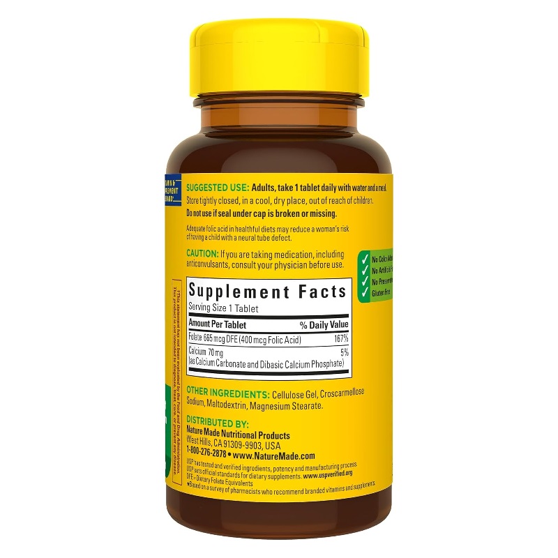 葉酸 400mcg 250錠 妊娠前栄養補助食品 男性女性向 - Collagen Peptide Powder のレビューと価格