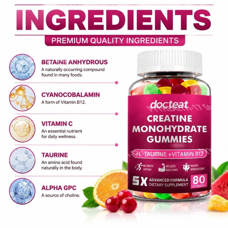 クレアチンモノハイドレートグミ（L-タウリンとビタミンB12 - Multivitamin Gummy Adult のレビューと価格