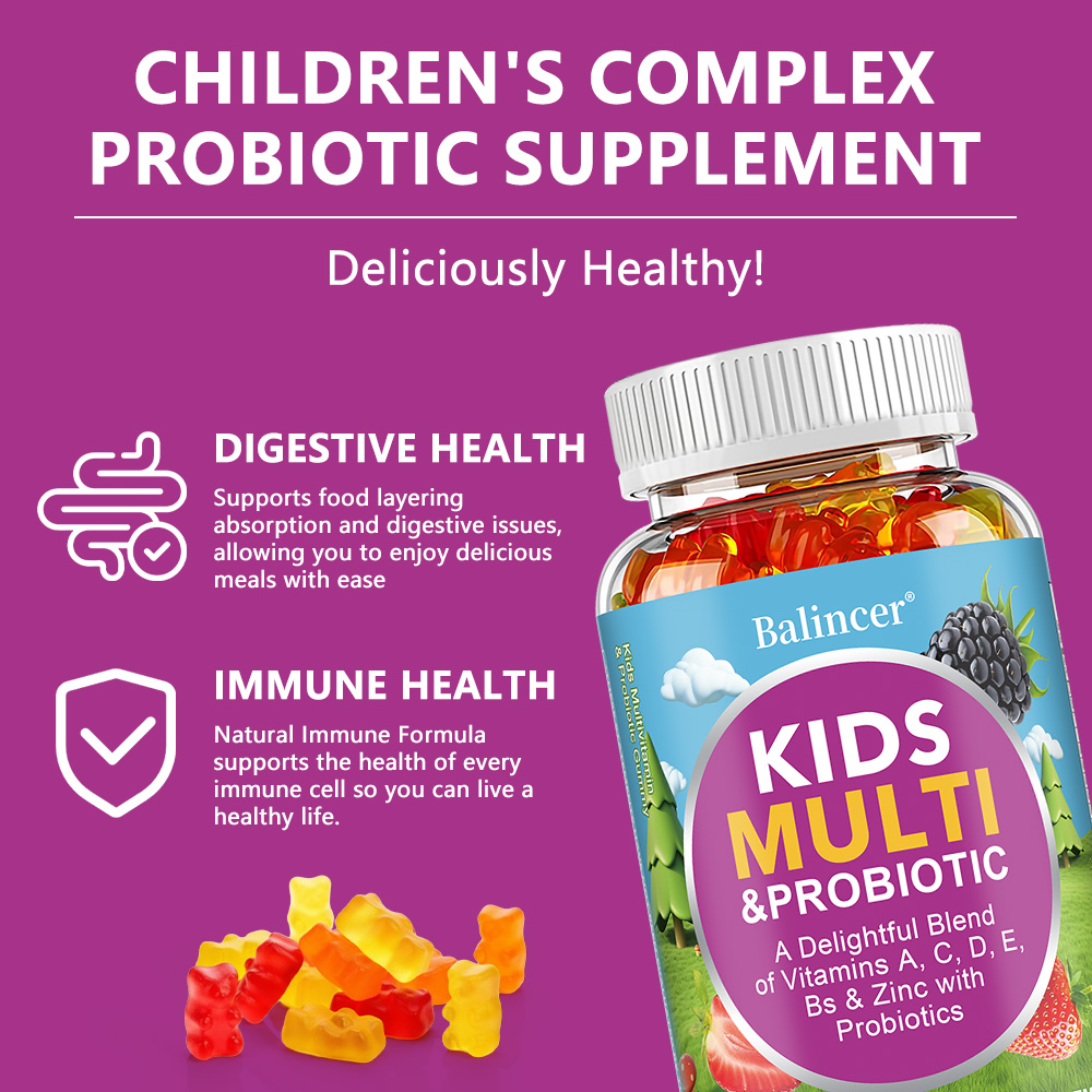 子供用マルチビタミン+プロバイオティクスグミ、消化と免疫サポ - Multivitamin Gummy Adult のレビューと価格