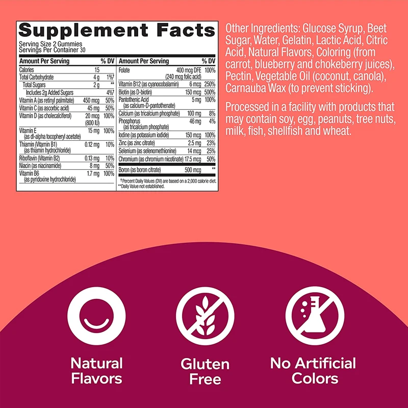 女性用マルチビタミン複合グミ - マルチビタミンとマルチミネ - Multivitamin Gummy Adult のレビューと価格